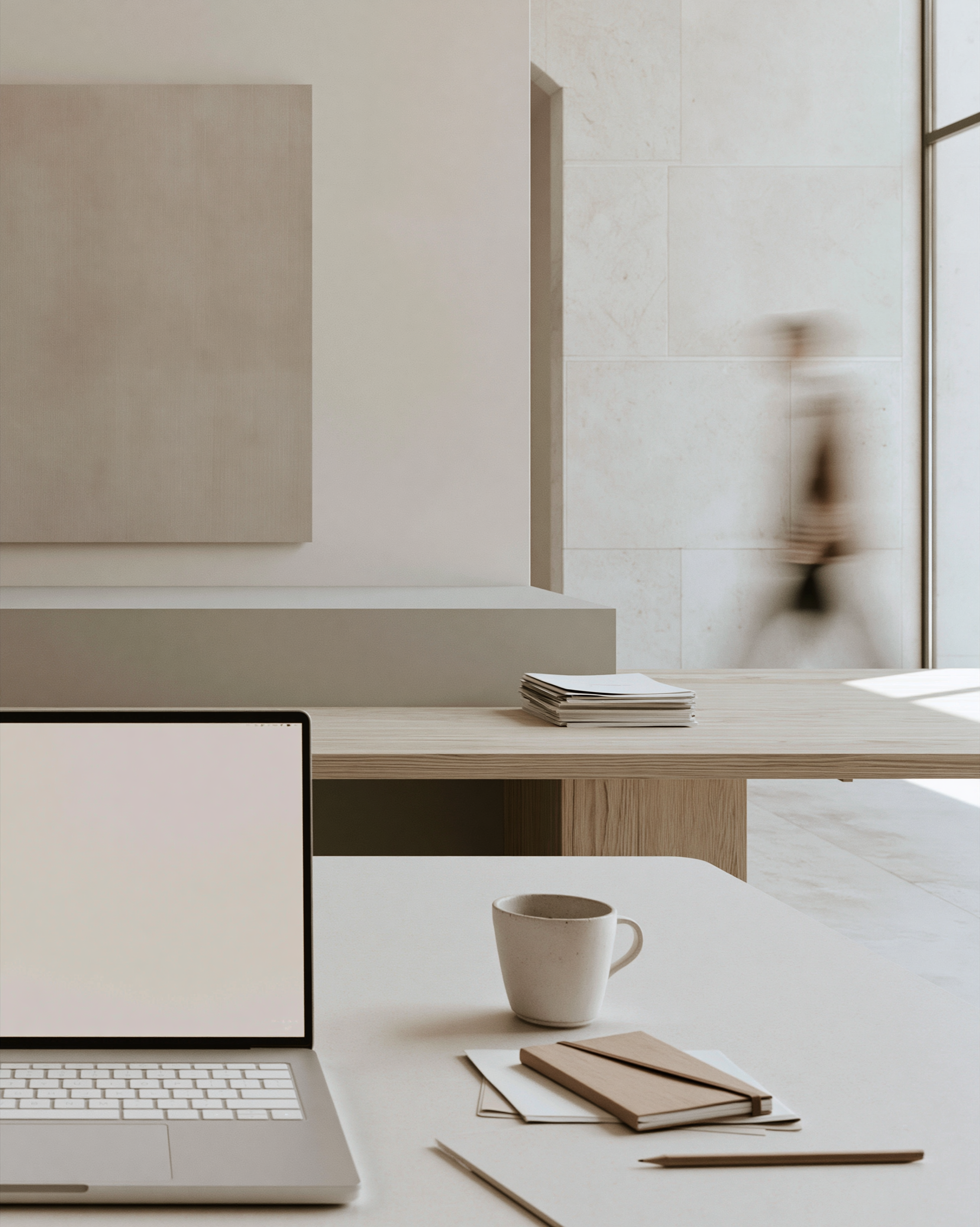 Calm minimal workspace